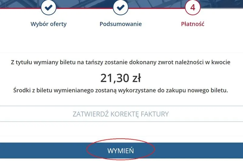 Jak oddać bilet PKP Intercity bez rejestracji krok po kroku