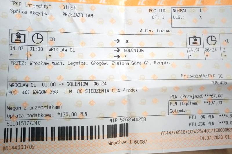 Jak wygląda wydrukowany bilet PKP? Elementy i ważne informacje