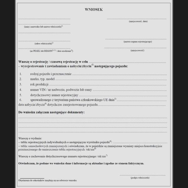 Dokumenty do wyrejestrowania samochodu
