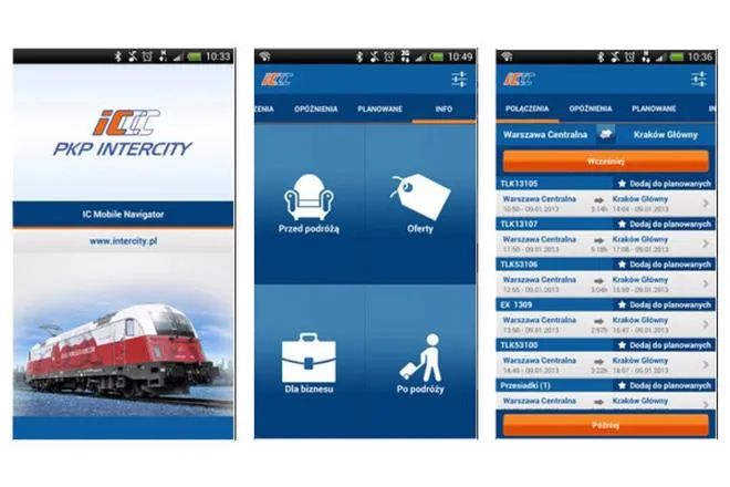 Drukowanie biletów IC Mobile Navigator