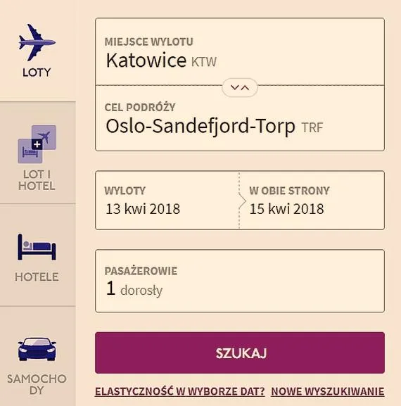 Drukowanie biletu Wizzair