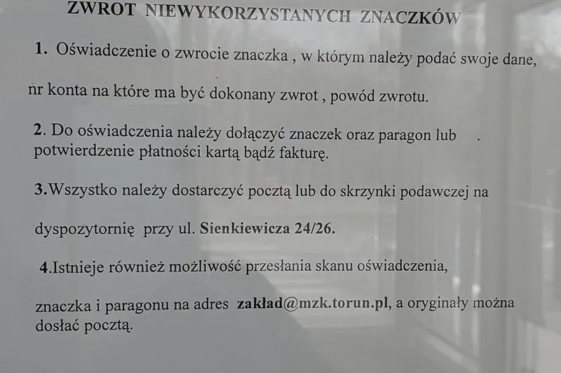 Zwrot biletów PKP